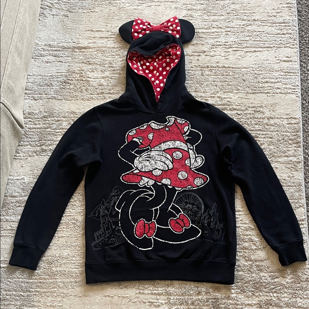 Disney Minnie Mouse Hoodie with Ears and Bow